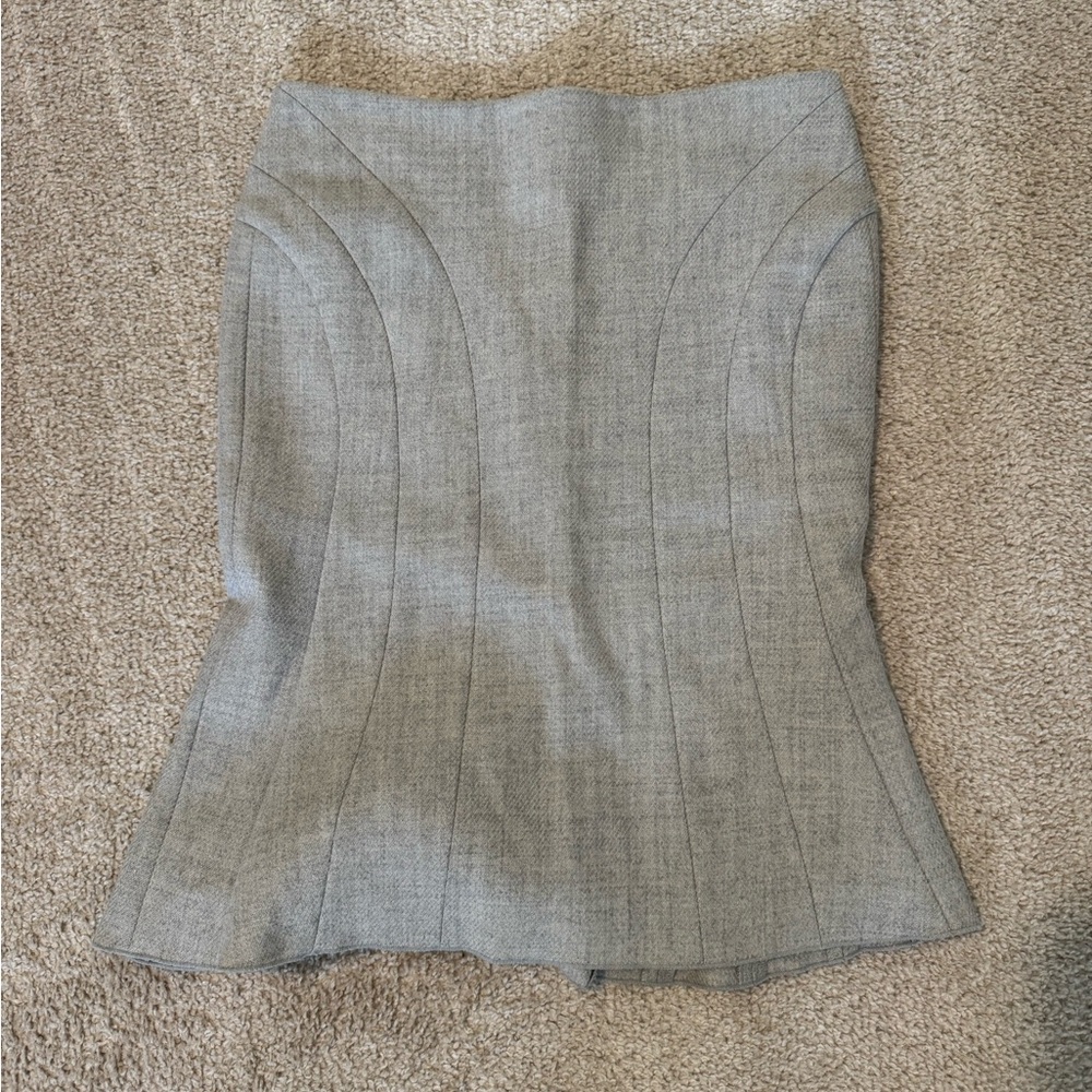 BCBG Max Azria knee-length mermaid gray skirt